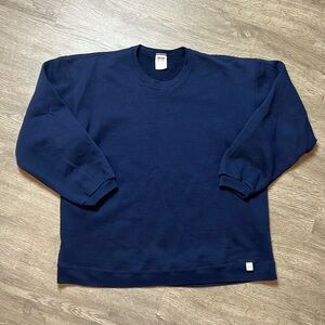 90s Russell Athletic Vintage Made in USA‎ Navy Crewneck Pullover Sweatshirt
